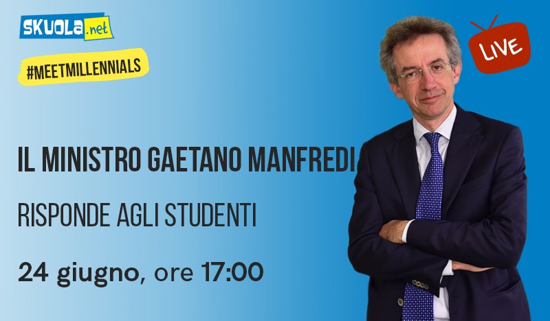 Ritorno all’Università, Test e Diritto allo Studio: il 24 giugno il ministro Manfredi su Skuola.net
