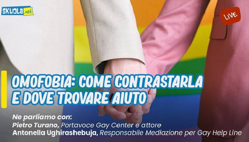 Omofobia: come contrastarla e dove trovare aiuto. Live 16 maggio ore 16:00