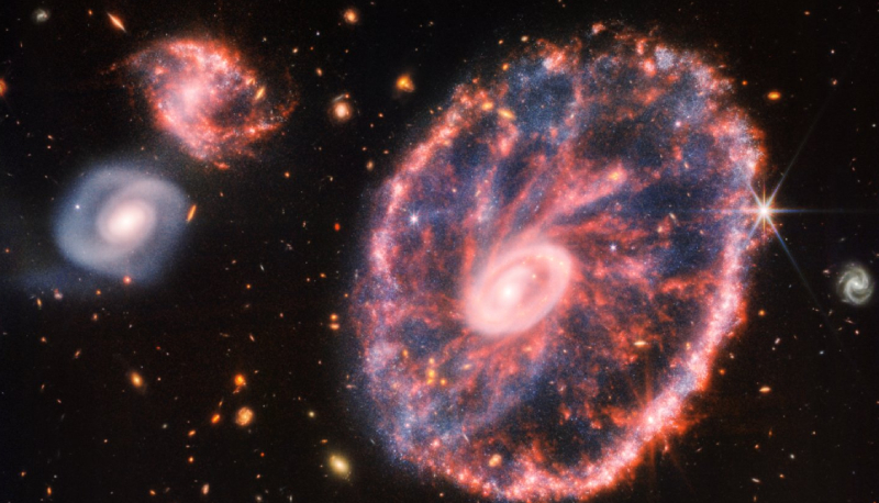 La galassia Ruota di Carro nella nuova foto del James Webb Space Telescope