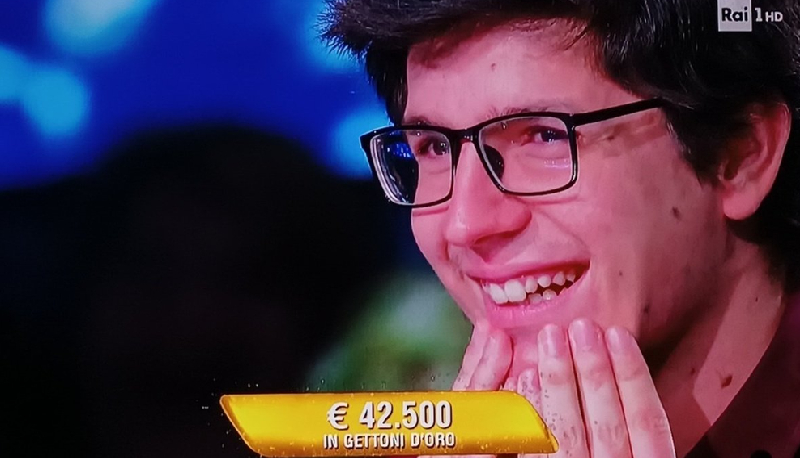 Chi è Giacomo, studente di 20 anni che ha vinto 188mila euro all’Eredità