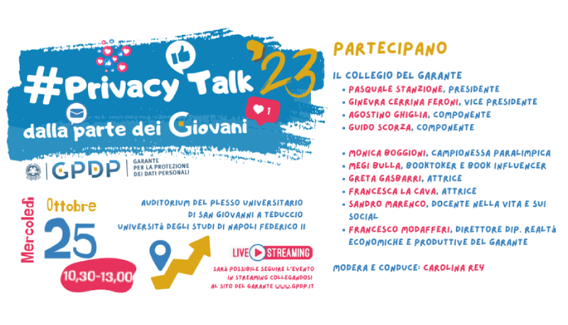 Revenge porn, cyberbullismo, furto di identità: studenti imparano a difendersi con Garante privacy