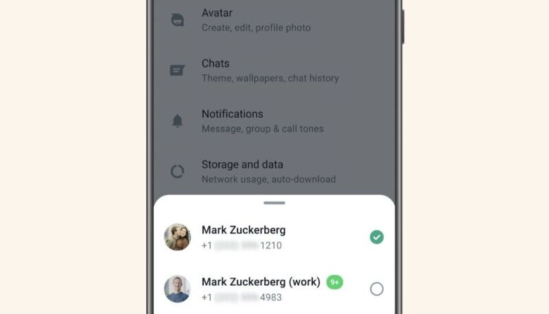 WhatsApp, si potranno usare due account nello stesso telefono
